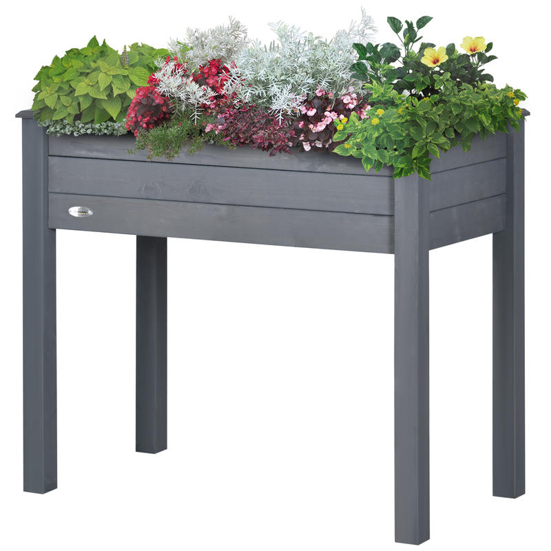 Raised Garden Bed - Outsunny 34 inç Yüksek Bahçe Yatağı,