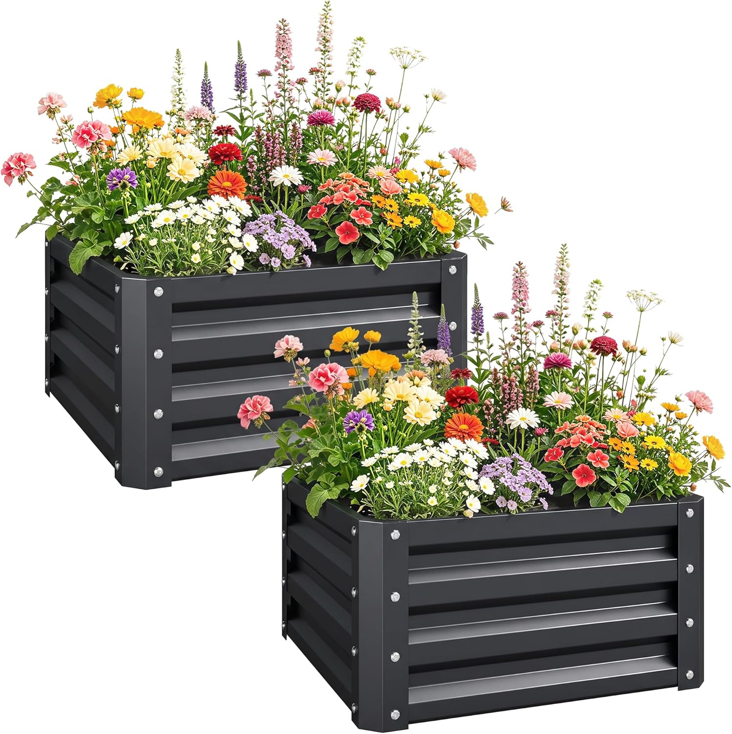 Raised Garden Bed - 2 Parçalı Galvanizli Yükseltilmiş Bahçe Yatağı,