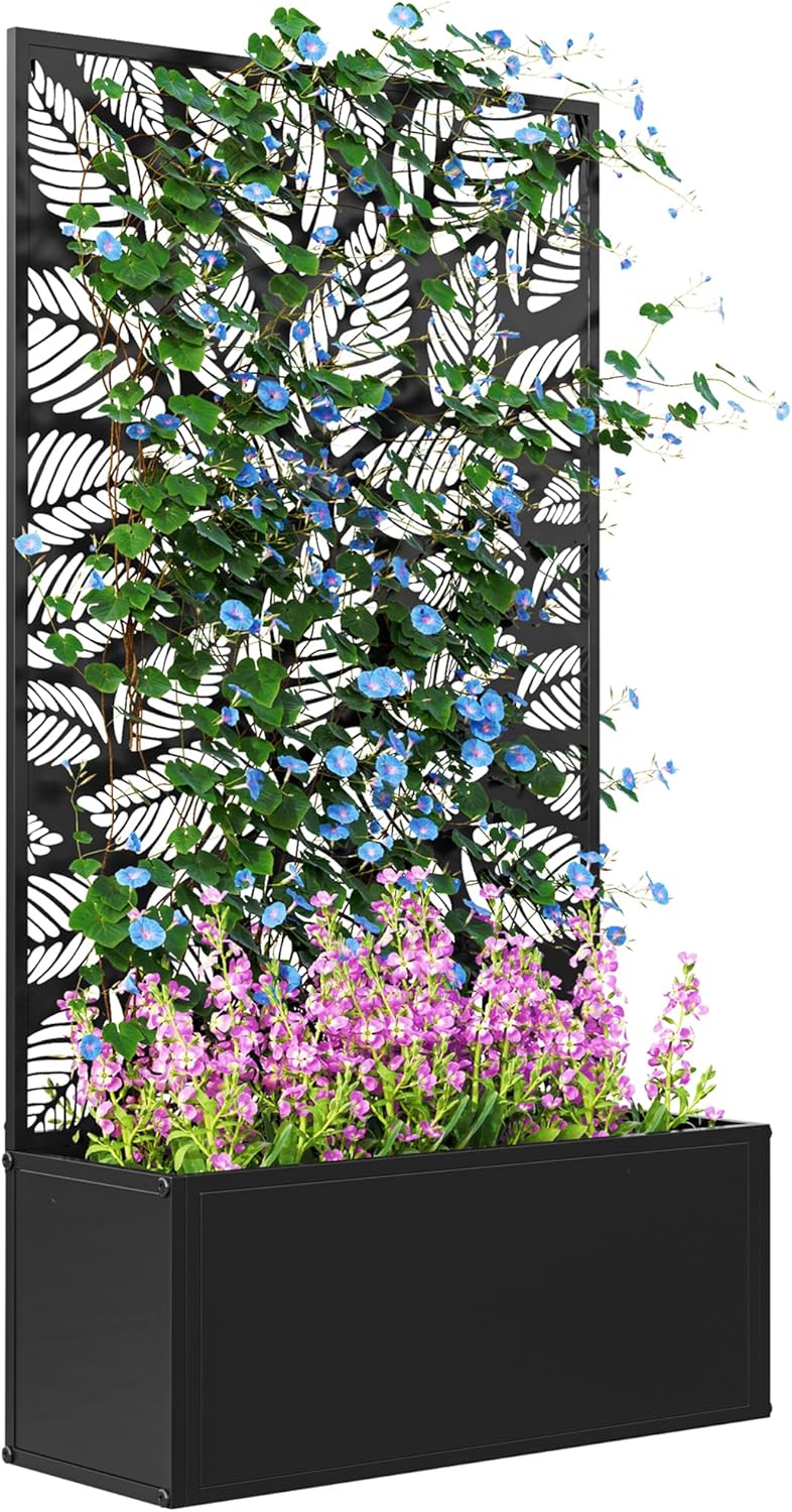 Raised Garden Bed - Tırmanıcı Bitkiler için Çerçeveli Metal Yükseltilmiş